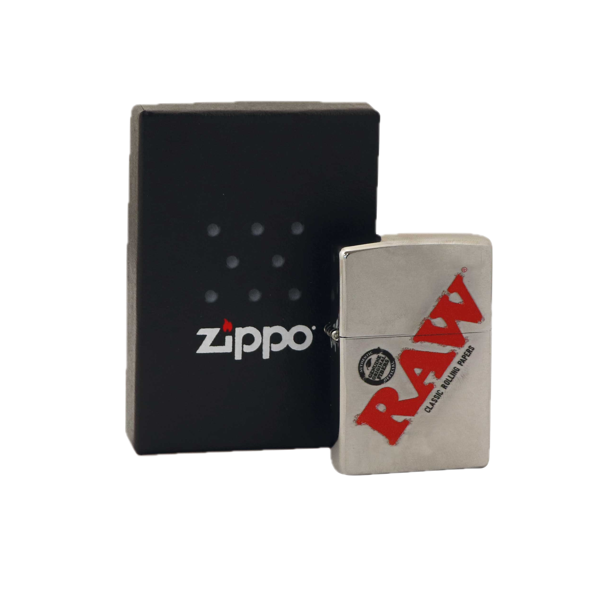RAW Zippo Tändare – Silver med Logotyp