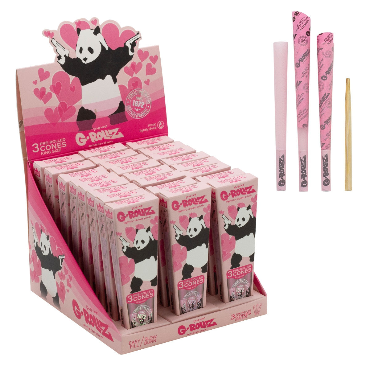 đš G-Rollz King Size Cones â Banksyâs Graffiti Edition (Display 24-pack) đ„đż