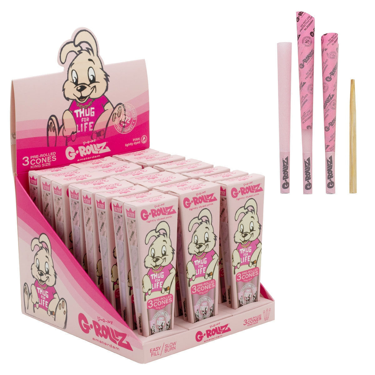 đš G-Rollz King Size Cones â Banksyâs Graffiti Edition (Display 24-pack) đ„đż