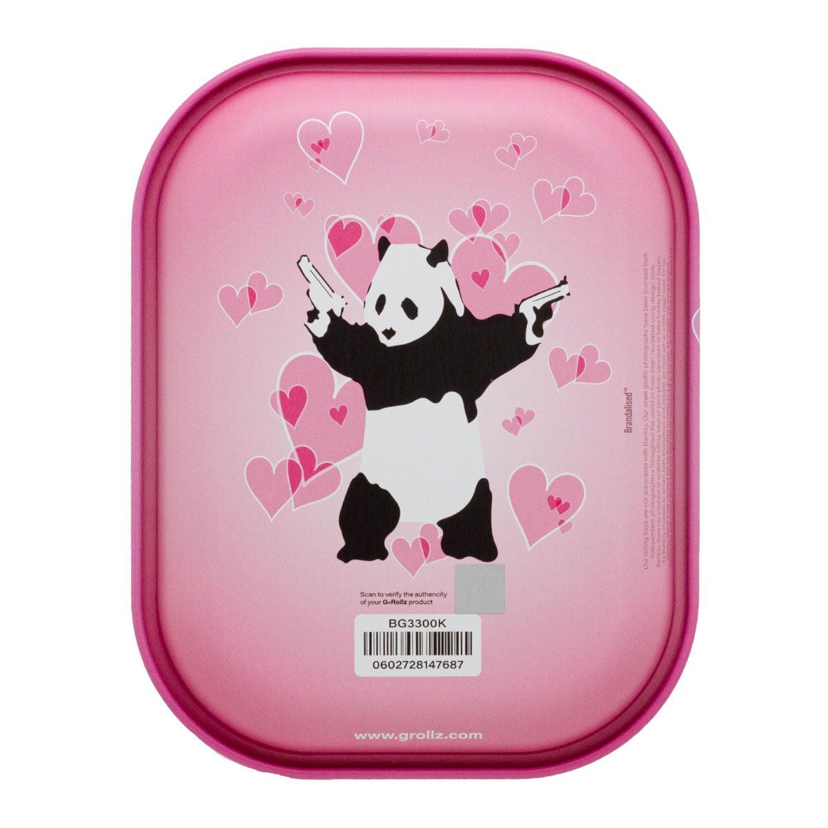 G-Rollz | Banksy's Graffiti 'Panda Gunnin' Metallbricka – Small & Medium 🐼🎨