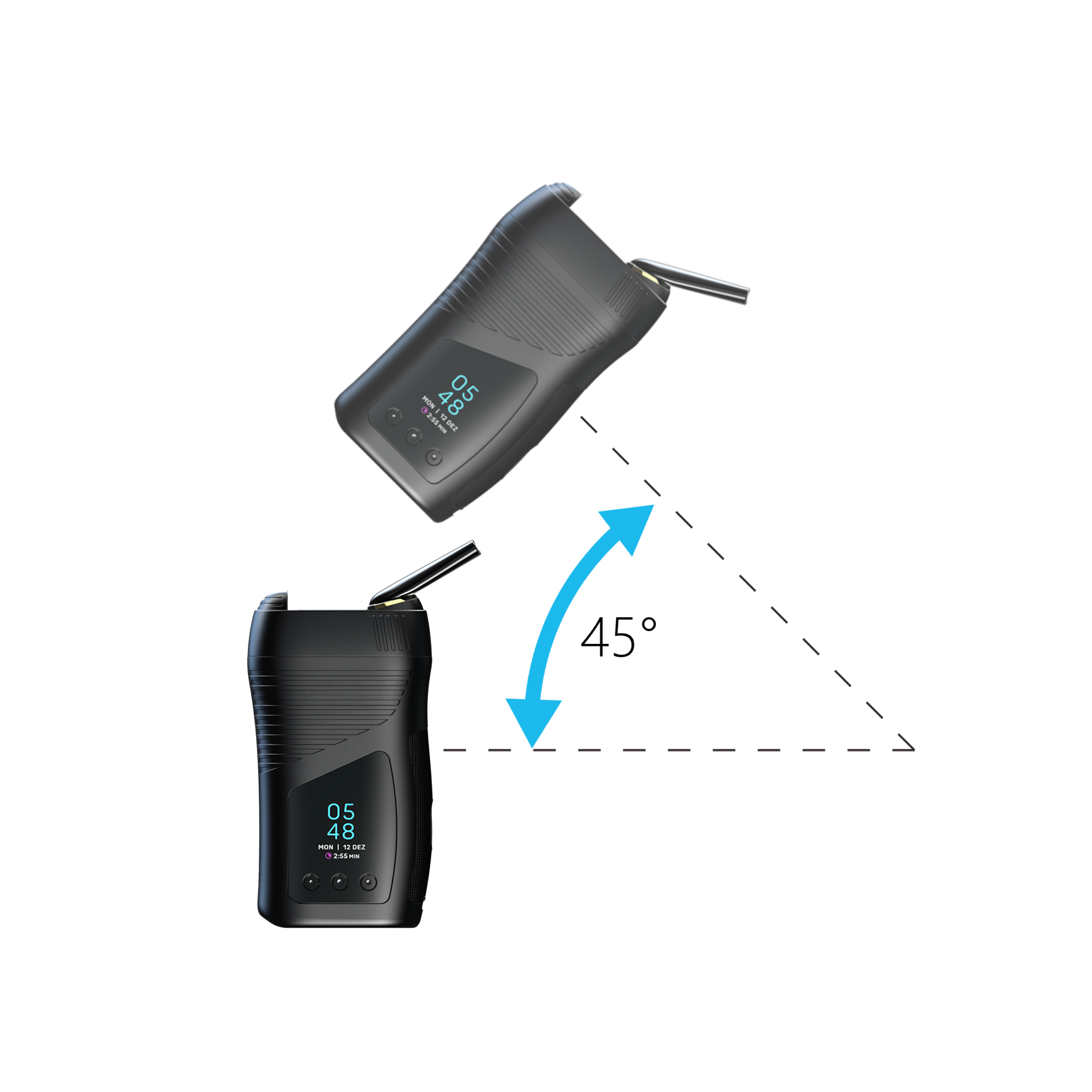 WOLKENKRAFT LIVE vaporizer ergonomic design - shown held in hand