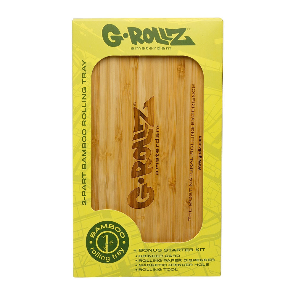 G-Rollz Bamboo Rolling Tray Magnetic Multifunctional Stylish