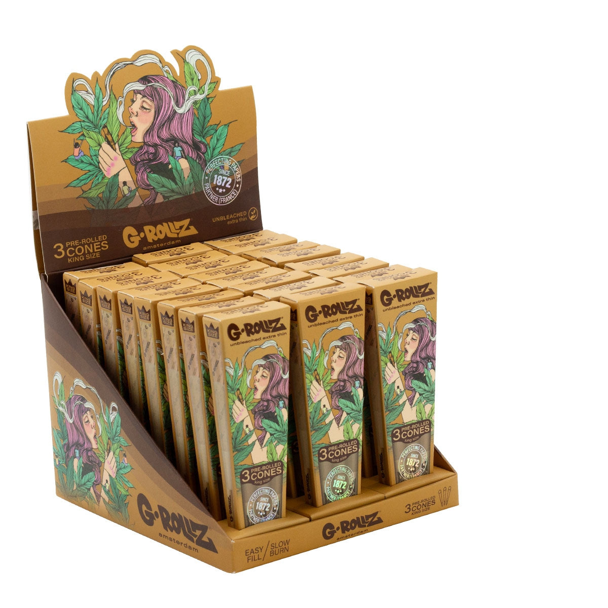 đš G-Rollz King Size Cones â Collectorâs Edition (Display 24-pack) đ„đż