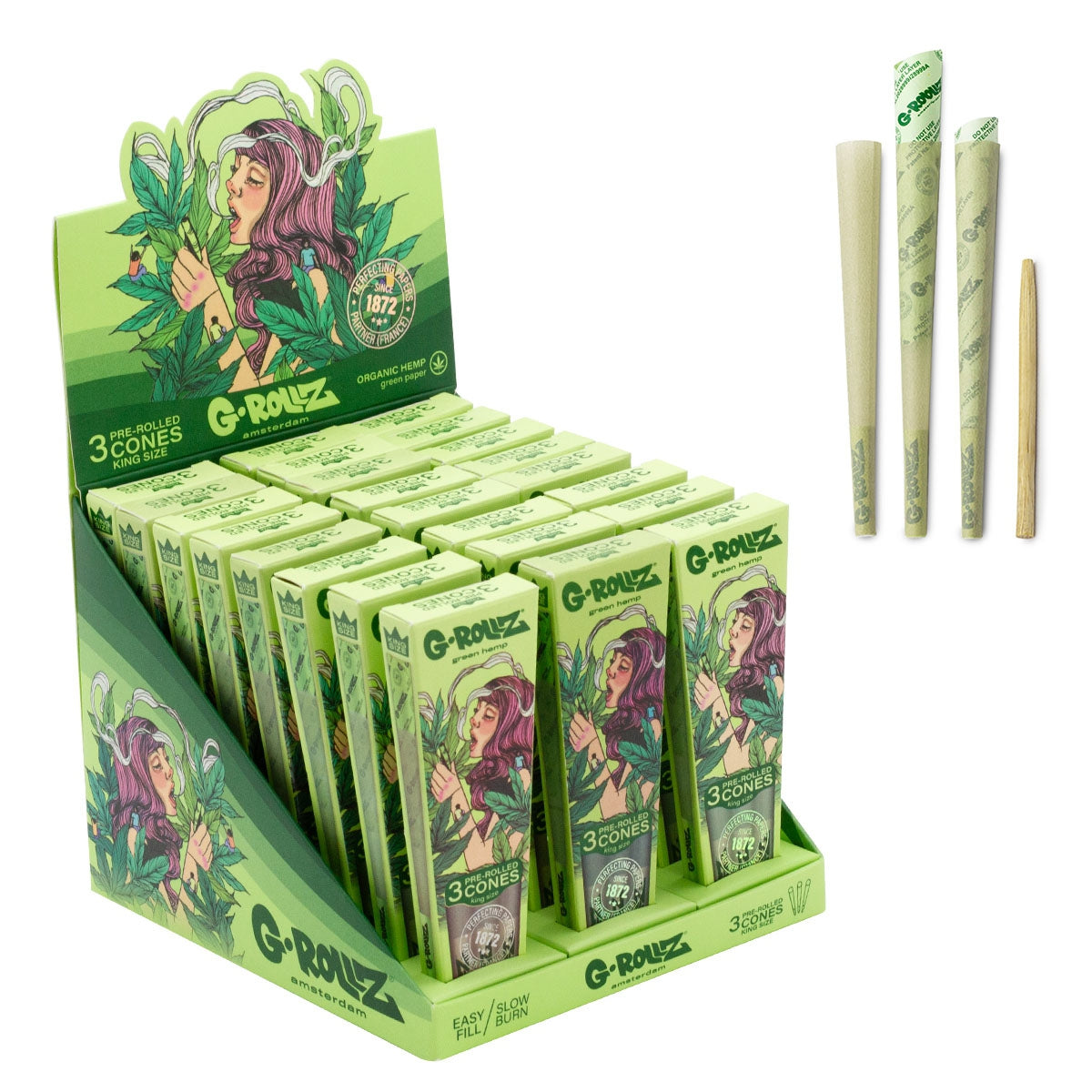 đš G-Rollz King Size Cones â Collectorâs Edition (Display 24-pack) đ„đż