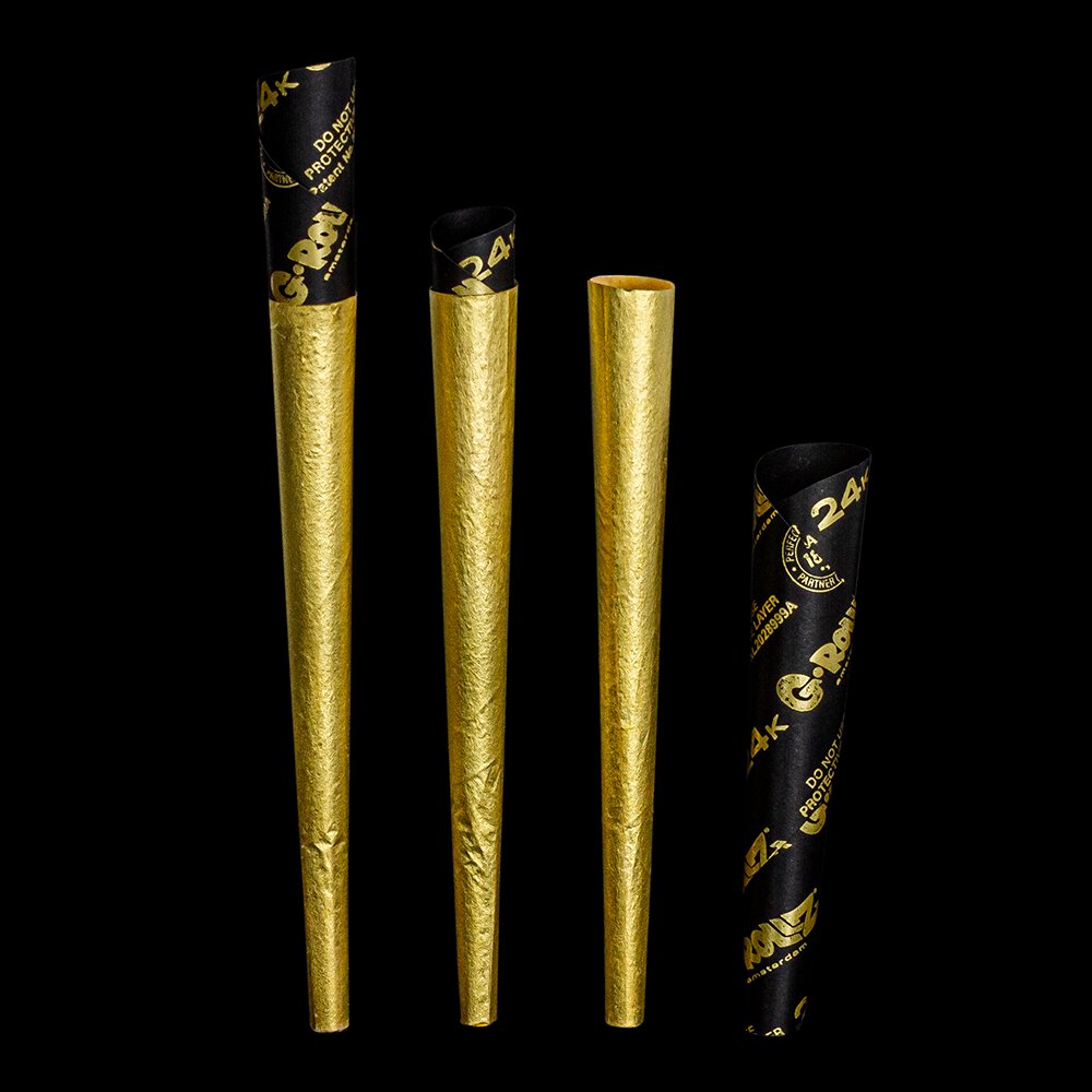 ✨ G-Rollz Golden Cone – Individuellt Förpackad 24K Lyx (Display 6-pack) 💨💎