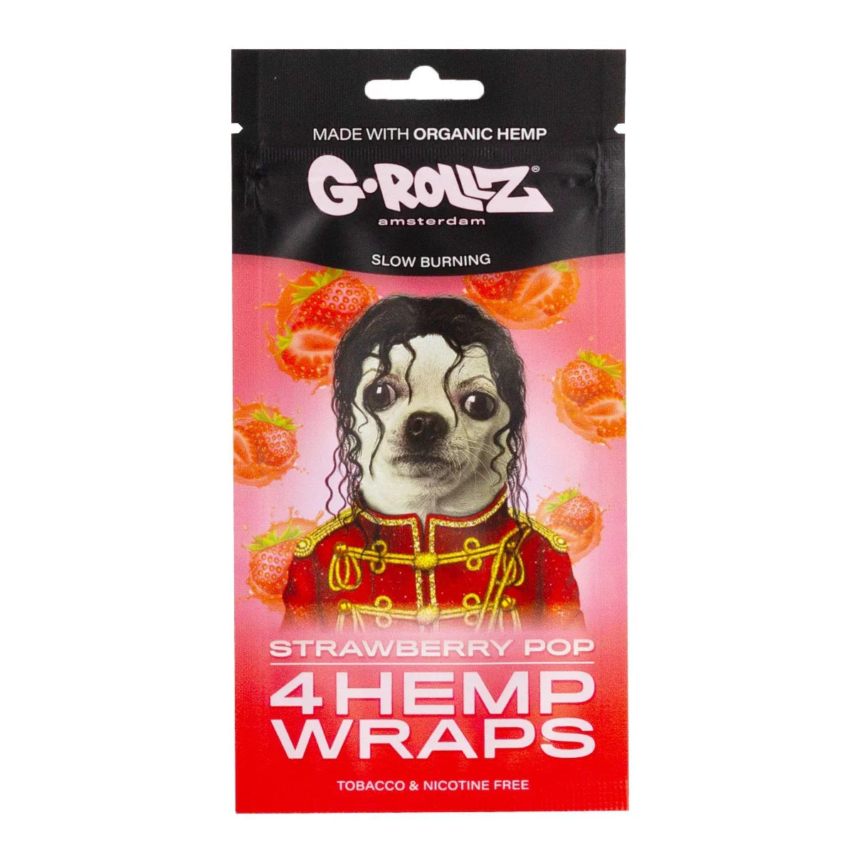 G-Rollz | 4x 'Strawberry Pop' Hemp Blunt Wraps (15 Pack Display, 60 Wraps) đđ„