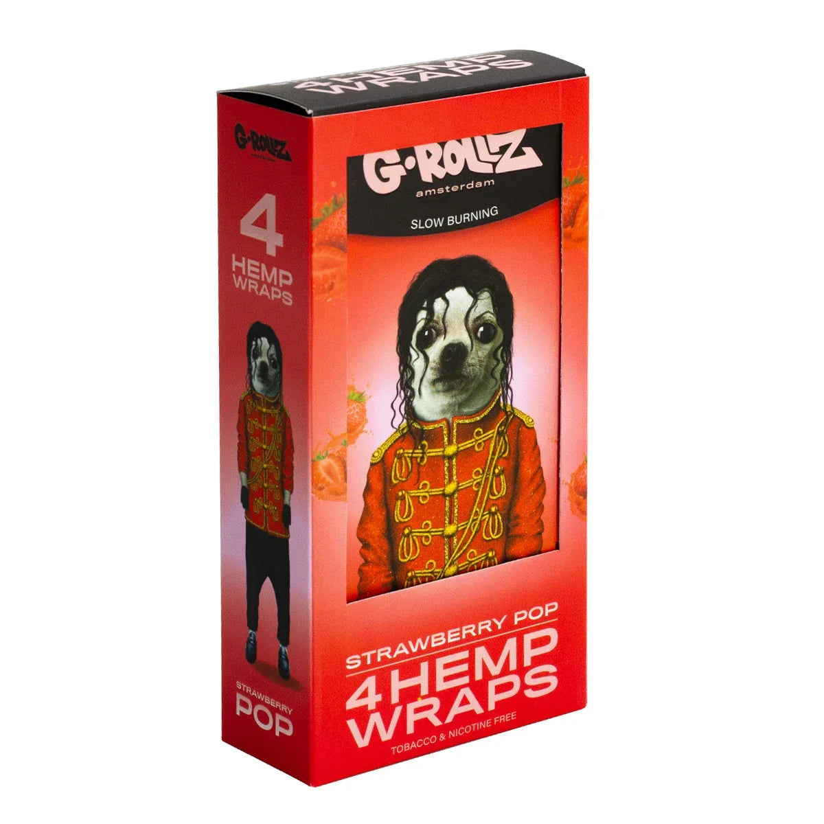 G-Rollz | 4x 'Strawberry Pop' Hemp Blunt Wraps (15 Pack Display, 60 Wraps) đđ„