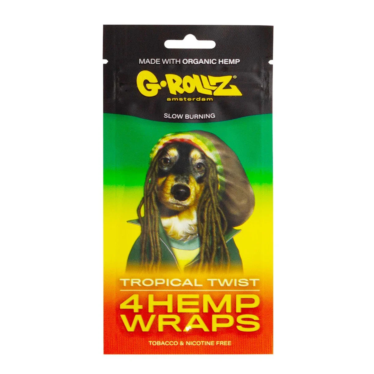 G-Rollz | 4x 'Tropical Twist' Hemp Blunt Wraps (15 Pack Display, 60 Wraps) đŽđ„đ„