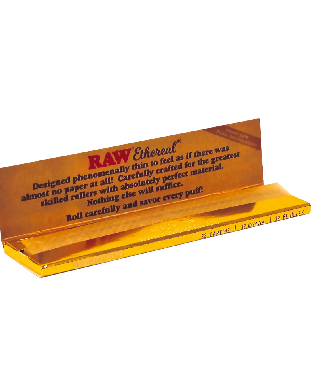 RAW Ethereal Slim – 32 blad (50 förpackningar per box)