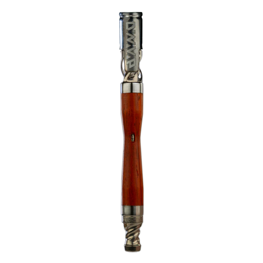 Närbild av DynaVap WoodWynd – slank vaporizer i trädesign
