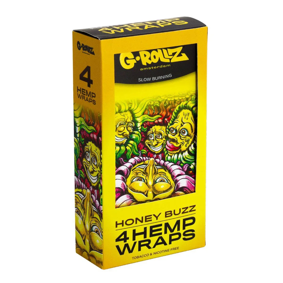 G-Rollz | 4x 'Honey Buzz' Hemp Blunt Wraps (15 Pack Display, 60 Wraps) 🍯💨