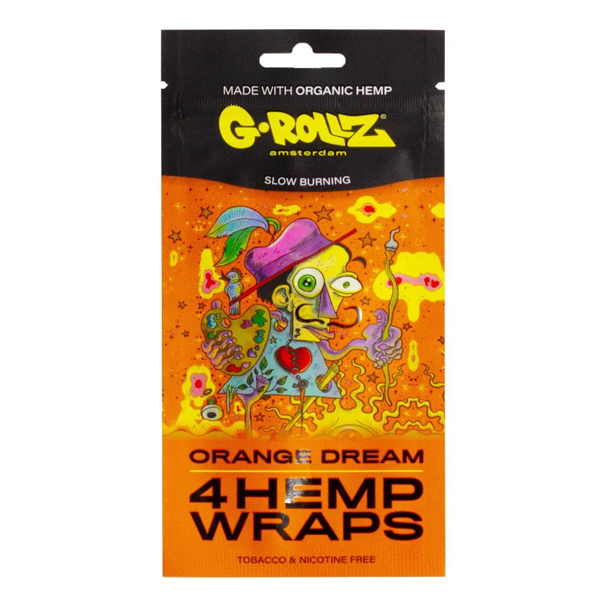 G-Rollz | 4x 'Orange Dream' Hemp Blunt Wraps (15 Pack Display, 60 Wraps) 🍊💨