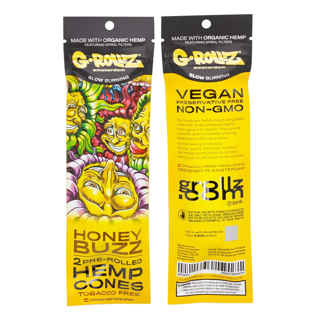 G-Rollz | 2x 'Honey Buzz' Pre-Rolled Hemp Cones 🍯🔥