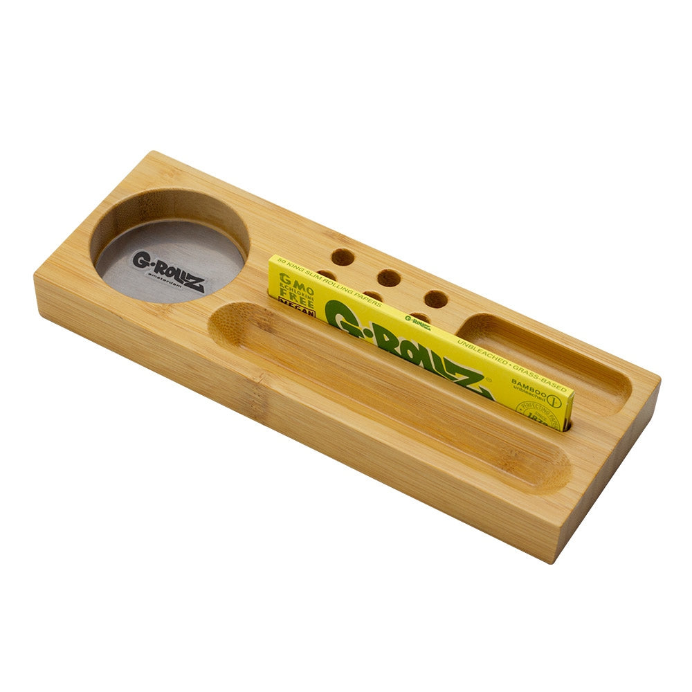 G-Rollz Bamboo Rolling Tray – Lightweight Durable Portable Product