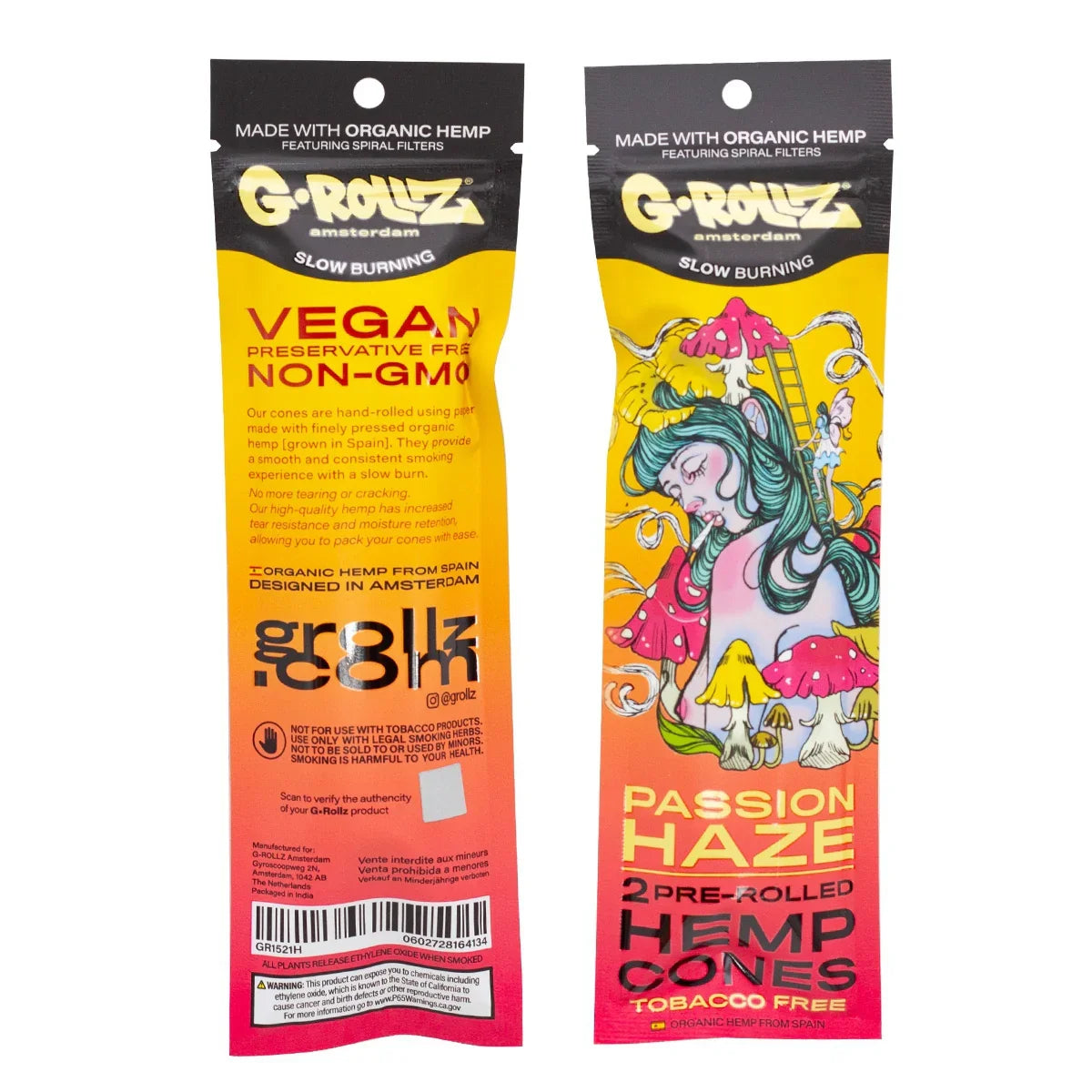 G-Rollz | 2x 'Passion Haze' Pre-Rolled Hemp Cones 🏝️🔥