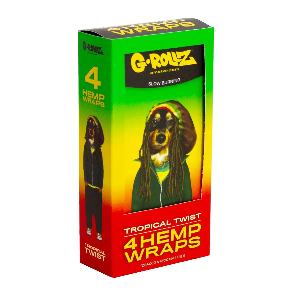G-Rollz | 4x 'Tropical Twist' Hemp Blunt Wraps (15 Pack Display, 60 Wraps) 🌴🥭🔥