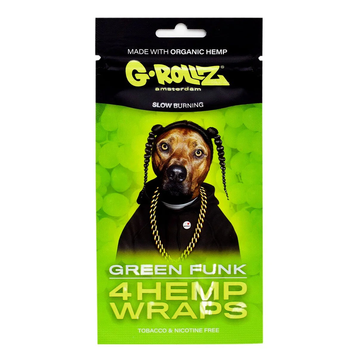 G-Rollz | 4x 'Green Funk' Hemp Blunt Wraps (15 Pack Display, 60 Wraps) 🍇💨