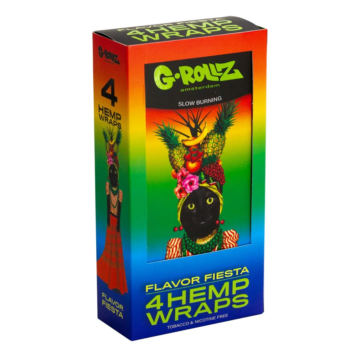 G-Rollz | 4x 'Flavor Fiesta' Hemp Blunt Wraps (15 Pack Display, 60 Wraps) 🍍🍉🍊