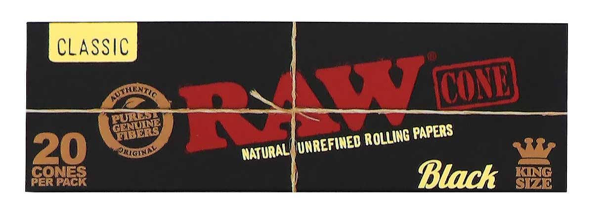 RAW Black Cone – 20 st King Size