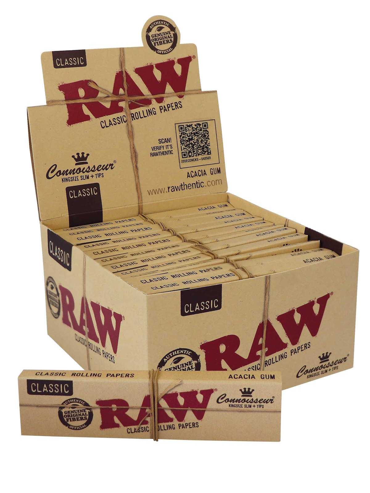 RAW Connoisseur – King Size Slim + Tips (24 förpackningar per box)