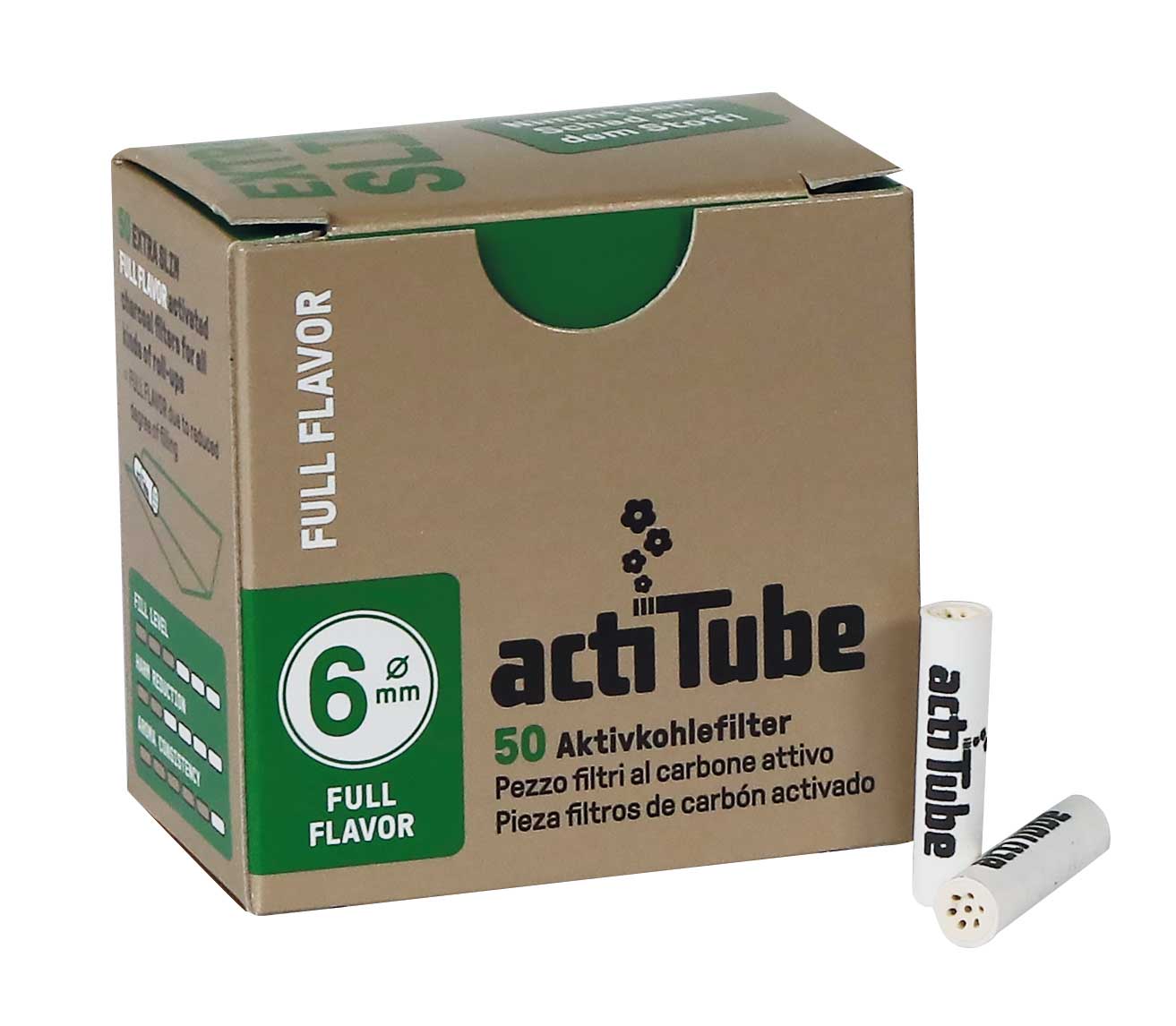Actitube Extra Slim Filter 6 mm – 50 st