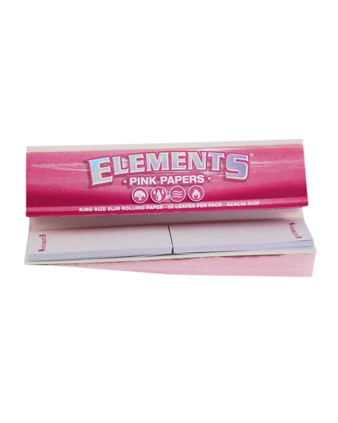 Elements Pink Connoisseur – King Size Slim + Tips (32 blad, 24 förpackningar per box)