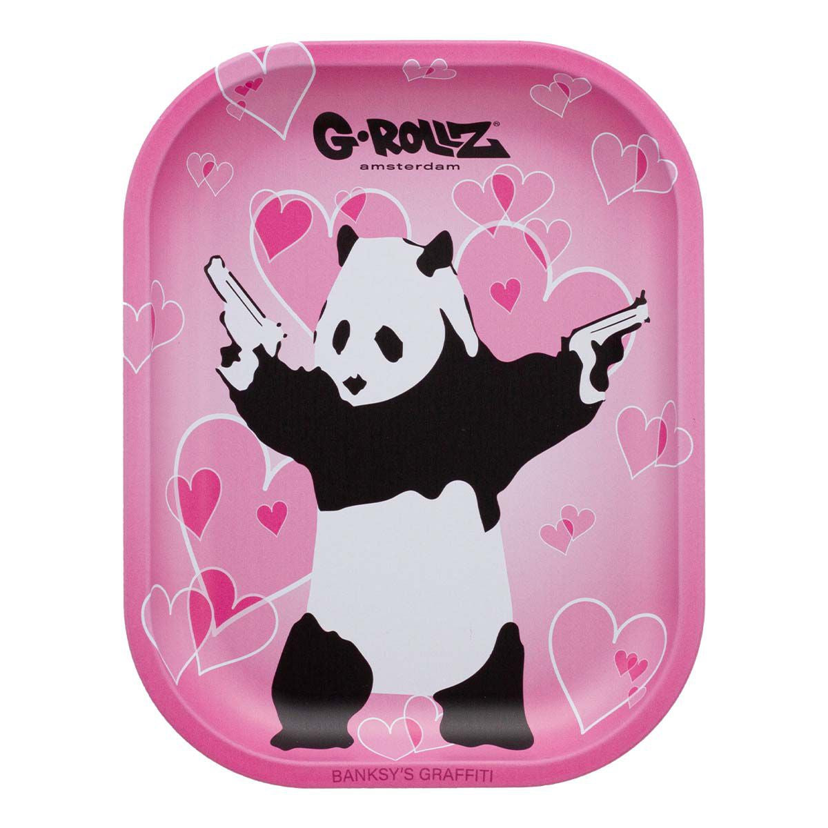G-Rollz | Banksy's Graffiti 'Panda Gunnin' Metal Tray - Small &amp; Medium 🐼🎨