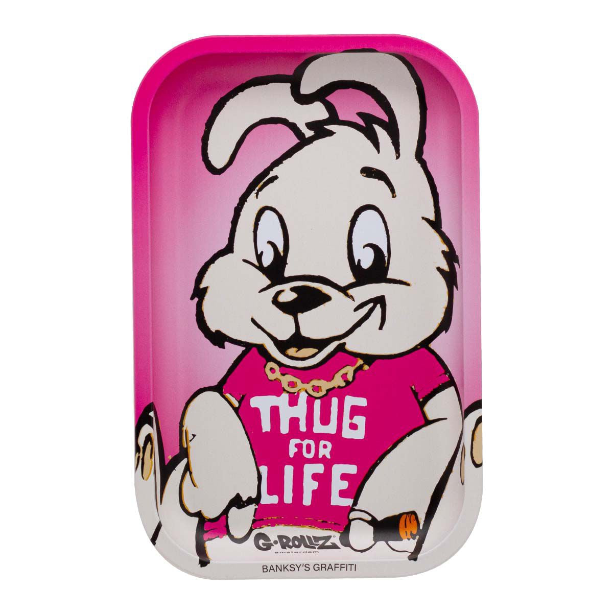 G-Rollz | Banksy's Graffiti 'Thug for Life' Metallbricka – Small & Medium 🎨🔥