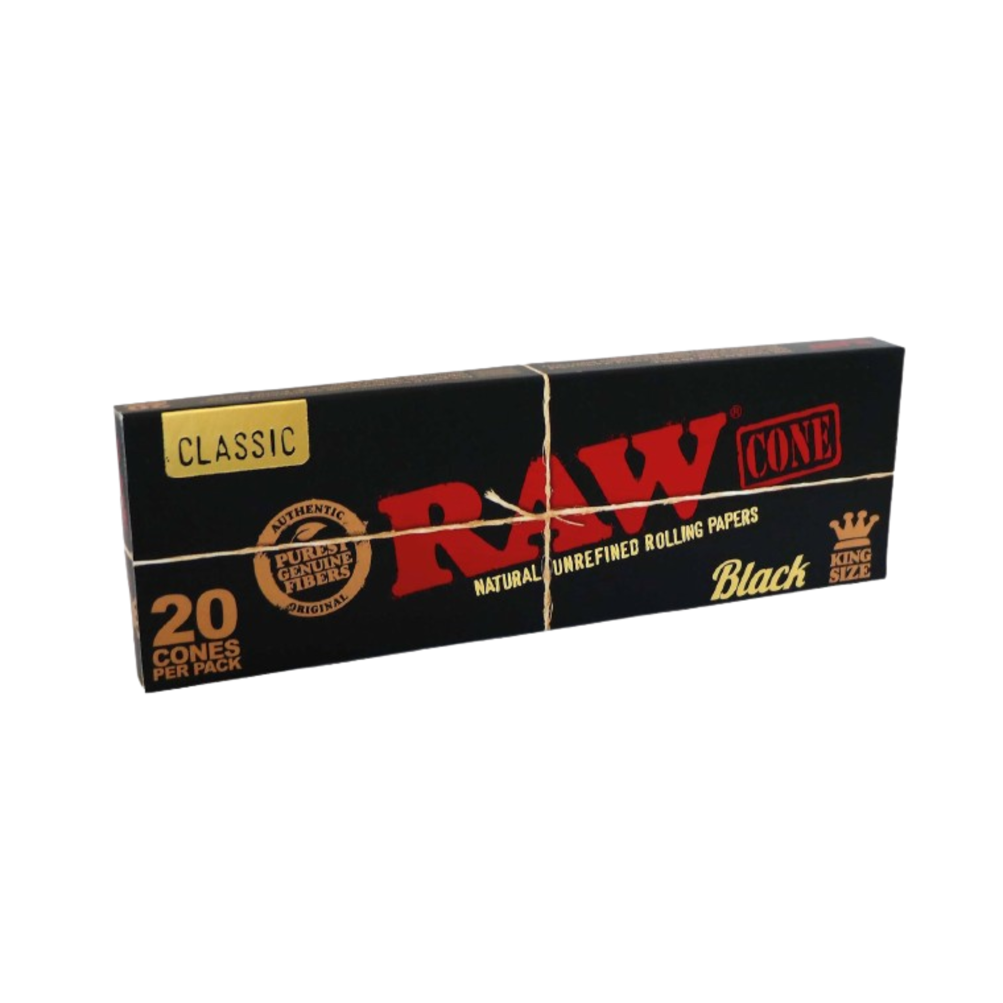 RAW Black Cone – 20 st King Size