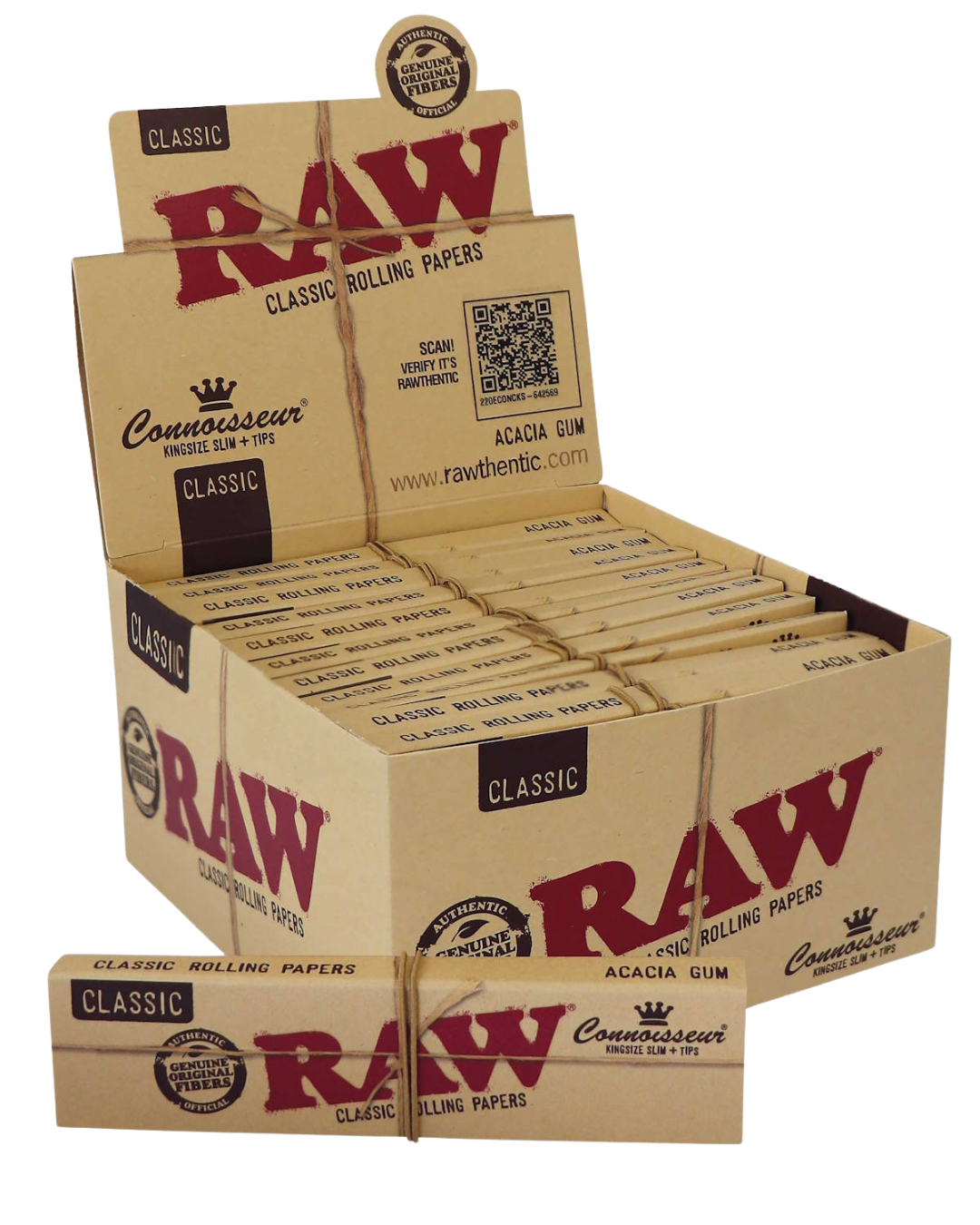 RAW Connoisseur – King Size Slim + Tips (24 förpackningar per box)